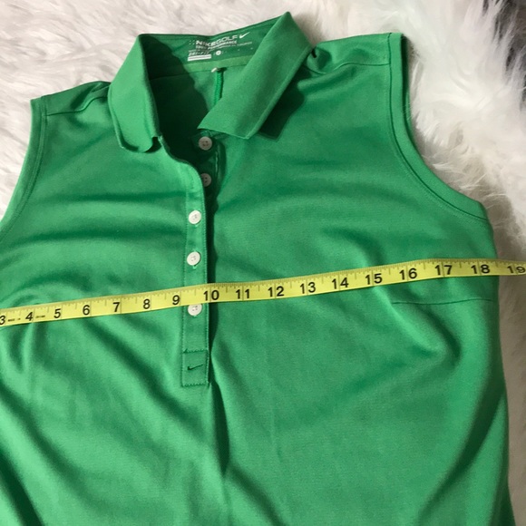 Nike Sleeveless Polo Top Green - Picture 3 of 8